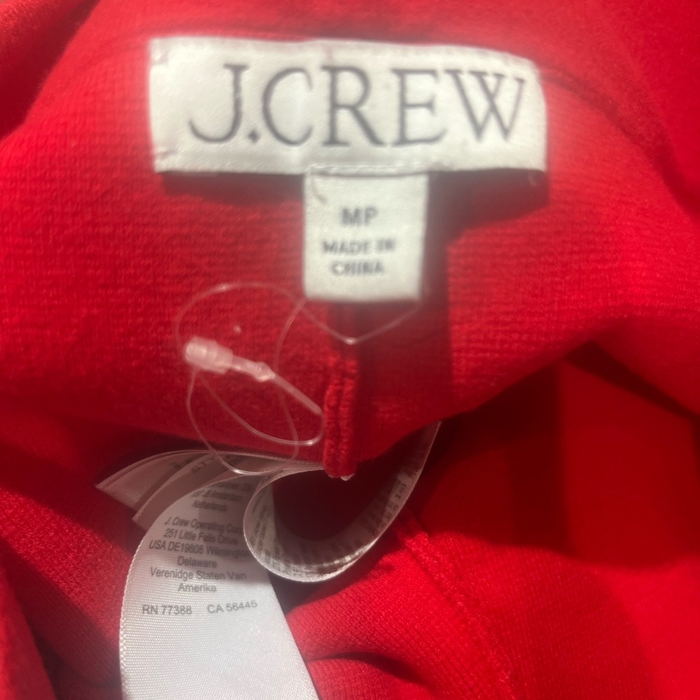 J CREW RED KNIT WIDE LEG PANTS, SIZE MP, RE IMAGINED, FAIR TRADE - Picture 6 of 6